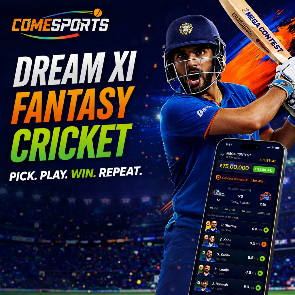 Come Club Zone Dream XI fantasy cricket ad visual