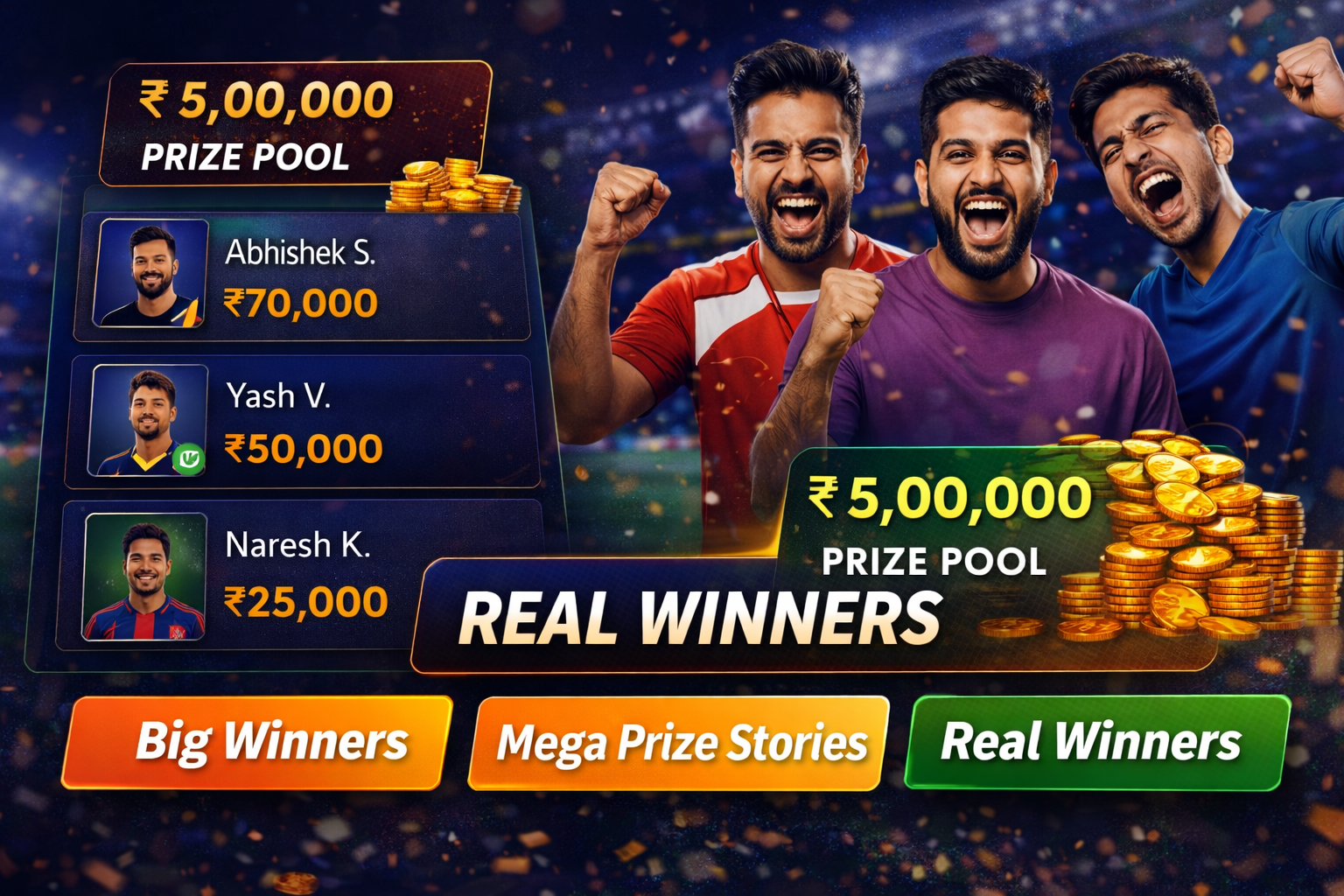 Come Club Zone fantasy cricket result notes