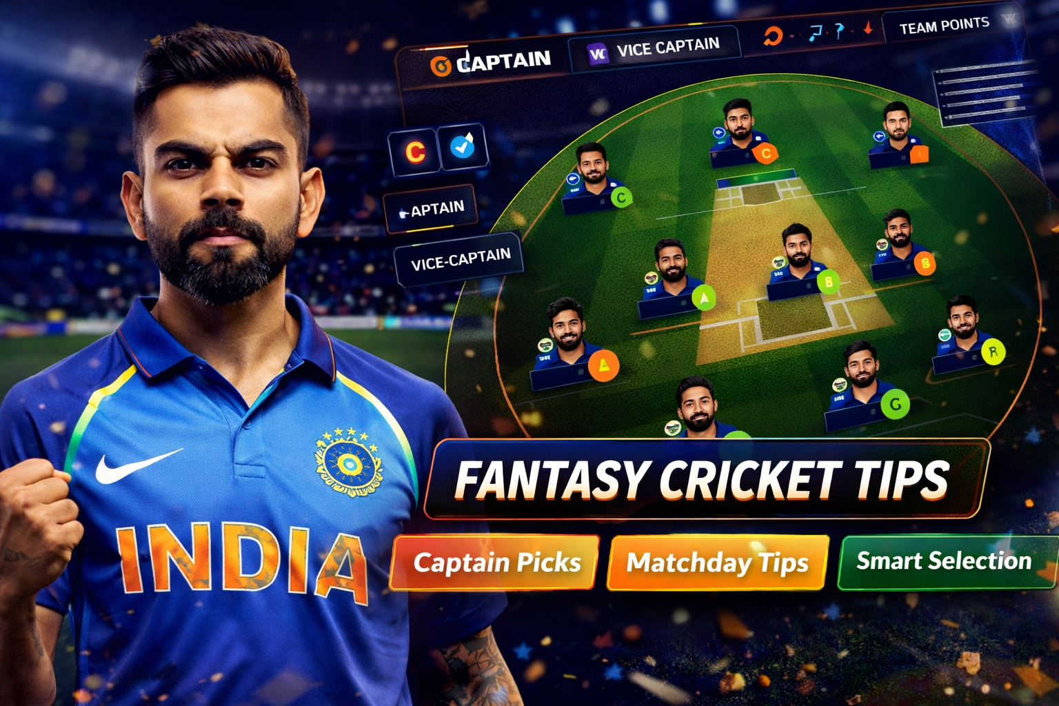 Come Club Zone role based fantasy cricket checklist